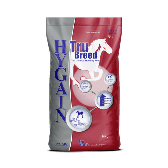 Hygain® Tru Breed® is an extruded feed designed to match the complex feeding management of stallions, pregnant and lactating mares and growing horses.