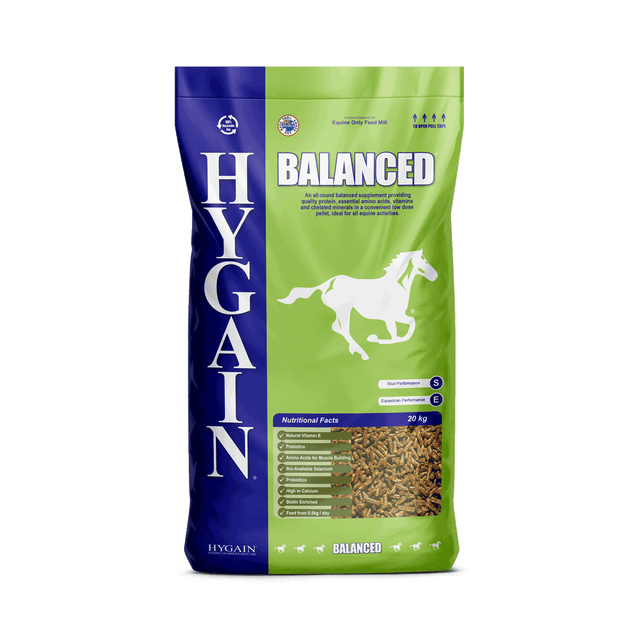 pelleted all-round, low dose balancer feed concentrate for horses and ponies